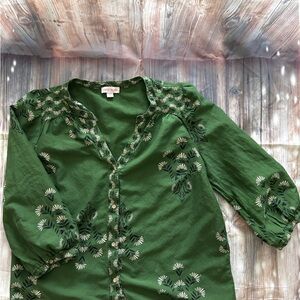Knox Rose Cotton Green Women's Top